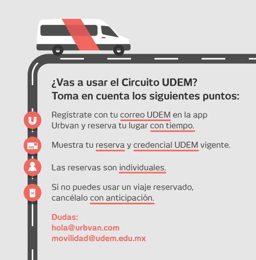 Puntos a considerar al usar Circuito UDEM